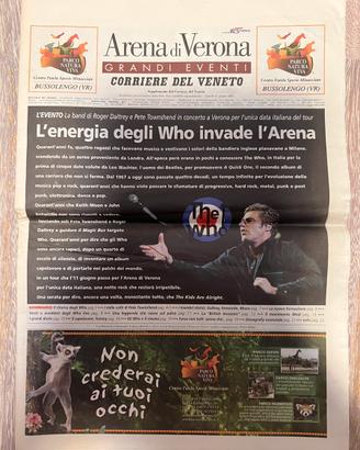 The Who a Verona 2007- inserto  speciale Arena