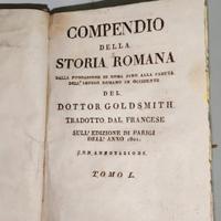 LIBRO D'EPOCA COMPENDIO STORIA ROMANA 1815
