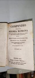 LIBRO D'EPOCA COMPENDIO STORIA ROMANA 1815