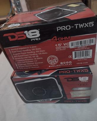 Coppia Tweeter a tromba DS18 PRO-TWX5 a 4 ohm 250w