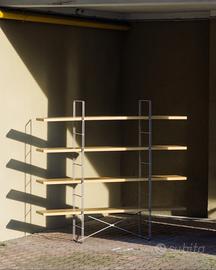 Libreria Enetri Design ikea vintage, legno acciaio