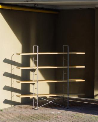 Libreria Enetri Design ikea vintage, legno acciaio