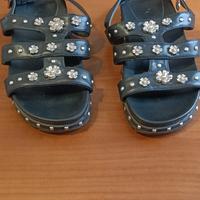 sandali donna in finta pelle con decorazioni n.37