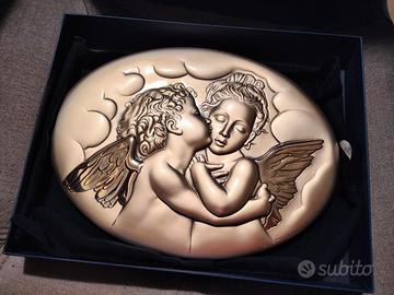 Icona argento "Angeli che si baciano"