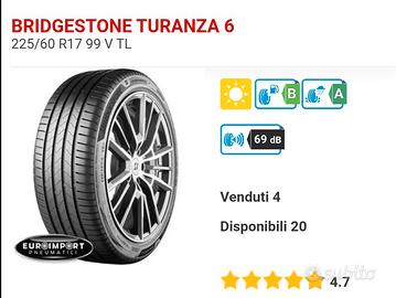 Bridgestone turanza 4 gomme 