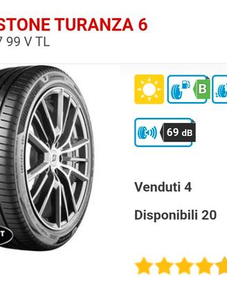 Bridgestone turanza 4 gomme 