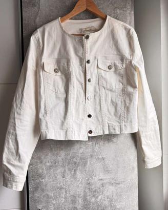 Rinascimento White Denim Jacket