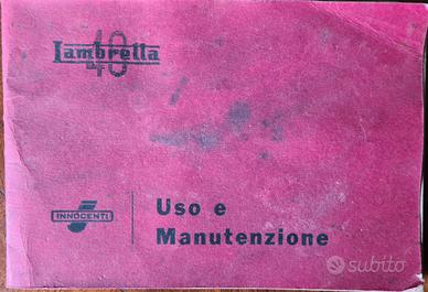 Libretto uso e manutenzione LAMBRETTA 48