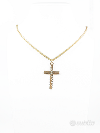 Collana croce in oro giallo