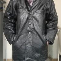 Giacca nera vera pelle vintage