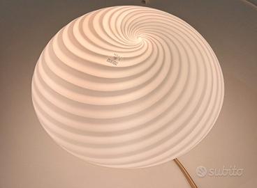 Lampada da tavolo in vetro di Murano swirl 