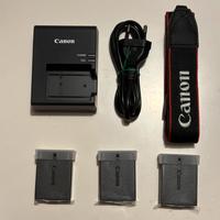 Kit 3 batterie Canon LP-E10 con caricabatterie