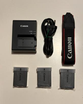 Kit 3 batterie Canon LP-E10 con caricabatterie