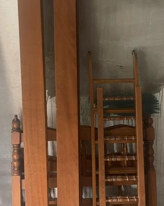 Letto a castello, singolo, matrimoniale in legno