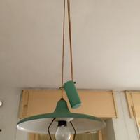 Lampadario vintage industriale anni '50/60 in meta