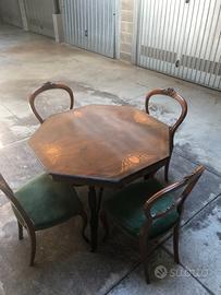 Tavolo gioco carte fine '800