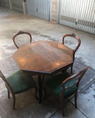 Tavolo gioco carte fine '800