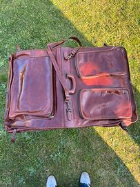 Valigia porta abiti vera pelle