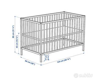 lettino sniglar Ikea con materasso krummelur