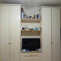 armadio decorato bianco anticato 