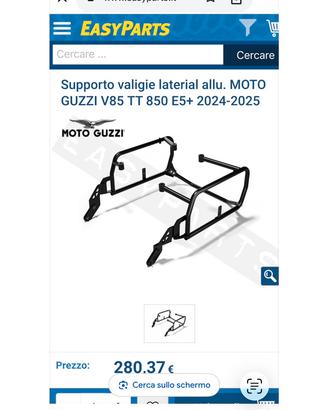 Coppia borse laterali in alluminio moto guzzi v85