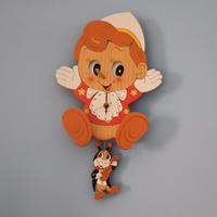 Orologio da muro in legno pinocchio