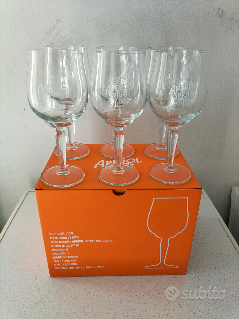 6 Bicchieri Calici Aperol Spritz By Luca Trazzi - Collezionismo In vendita  a Gorizia