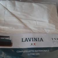 Coppia lenzuola matrimoniali in pure cotone 100%