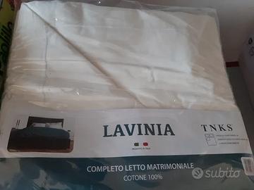 Coppia lenzuola matrimoniali in pure cotone 100%