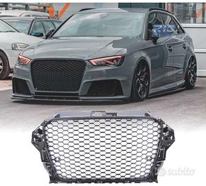 GRIGLIA AUDI A3 8V 12-16 LOOK RS3 NERO LUCIDO