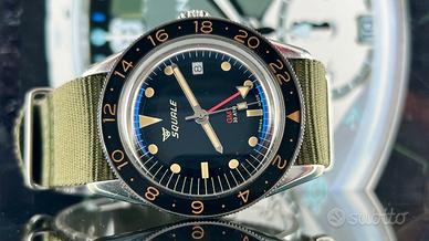 Squale Sub 39 Gmt Vintage Strap Black Squale sub