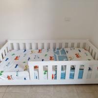 Lettino Montessori 80x160x45 con doghe + materasso