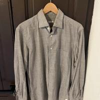 Camicia Borsa Milano bianca e grigia