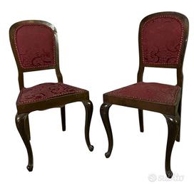 Sedie in legno con disegno