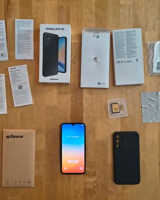 Galaxy A34 5G 256GB 8GB RAM + scatola e accessori