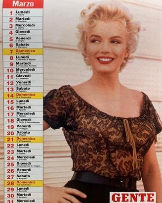 Marylin Pin-up Glamour Girls Calendario Cartoline