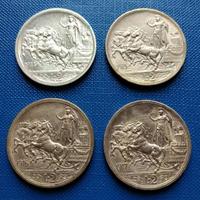 REGNO V.E.III° SERIE 2 LIRE 1914-15-19-17-AG 40 GR