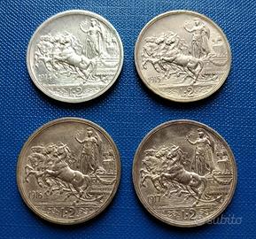 REGNO V.E.III° SERIE 2 LIRE 1914-15-19-17-AG 40 GR