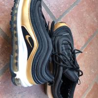 Air max Nike originali nere e oro n 38.5