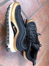 Air max Nike originali nere e oro n 38.5