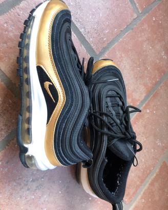 Air max Nike originali nere e oro n 38.5