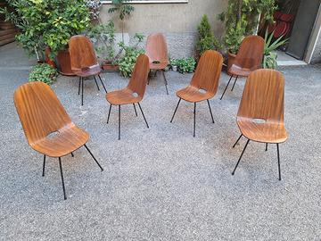 sette sedie design medea Vittorio nobili 