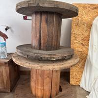 2 Bobine industriali in legno – tavolo rustico