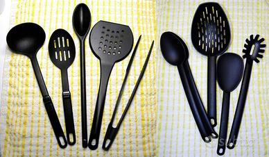 Utensili da cucina in nylon nero, alcuni Tescoma