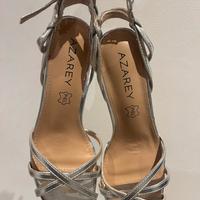 Sandali in pelle argento