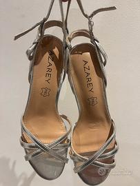 Sandali in pelle argento