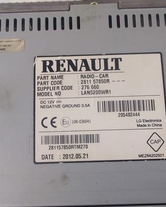 281157850R AUTORADIO NAVIGATORE DACIA LODGY SW 1.5