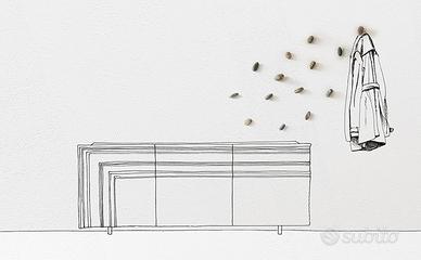 Set di 5 Appendiabiti Minotti Italia “Meteore”