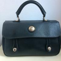 Borsa pelle nera Nannini Firenze vintage