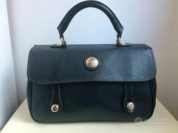 Borsa pelle nera Nannini Firenze vintage